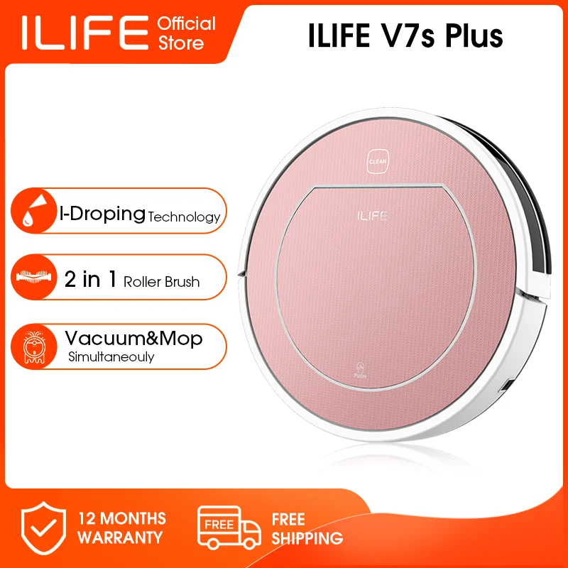 Ilife V7s Plus Robot Vacuum Cleaner Sweep And Wet Mopping Floors&carpet