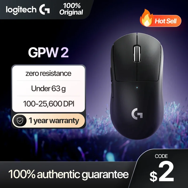 로지텍 G 프로 X 슈퍼 라이트 무선 게이밍 마우스, PC 게이머용 고속 경량 마우스, 듀얼 모드 충전식, 정품 신제품