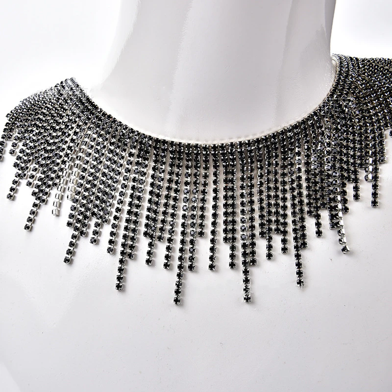 Rytenz Crystal Rhinestone Fringe Trim - 1 Yard Tassel Chain For DIY Wedding & Clothing Decor - View #7