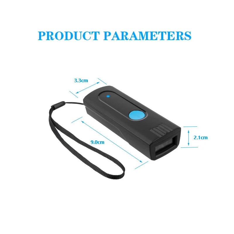 Mini Scanner di Codici a Barre Tascabile Wireless Bluetooth con Modalità di Caricamento Istantaneo o Archiviazione Opzionale, Supporta Sistemi iOS, Android e Windows - immagine 2