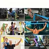 Three sets of yoga resistance bands, TPE elastic stretching bands with four resistance levels, and exercise equipment for fitnes 2