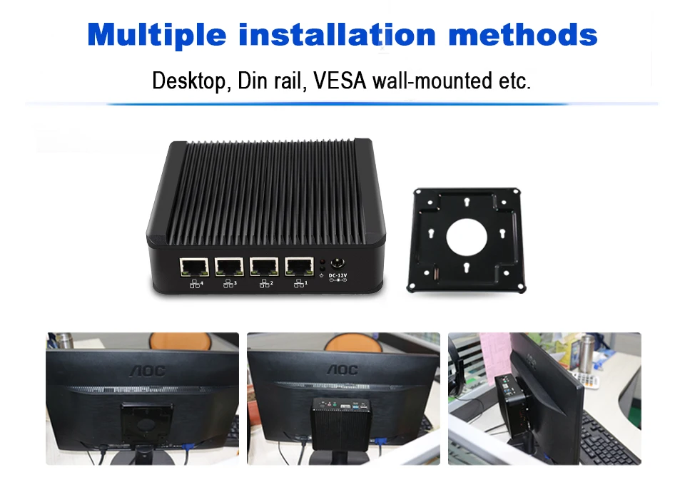 Yanling J4125 Quad Core Fanless Mini PC with 4 Intel I226 2.5G Lan Ports - Compact Firewall Router Appliance Description Image.This Product Can Be Found With The Tag Names Barebone Mini PC, Computer Office, Mini pc