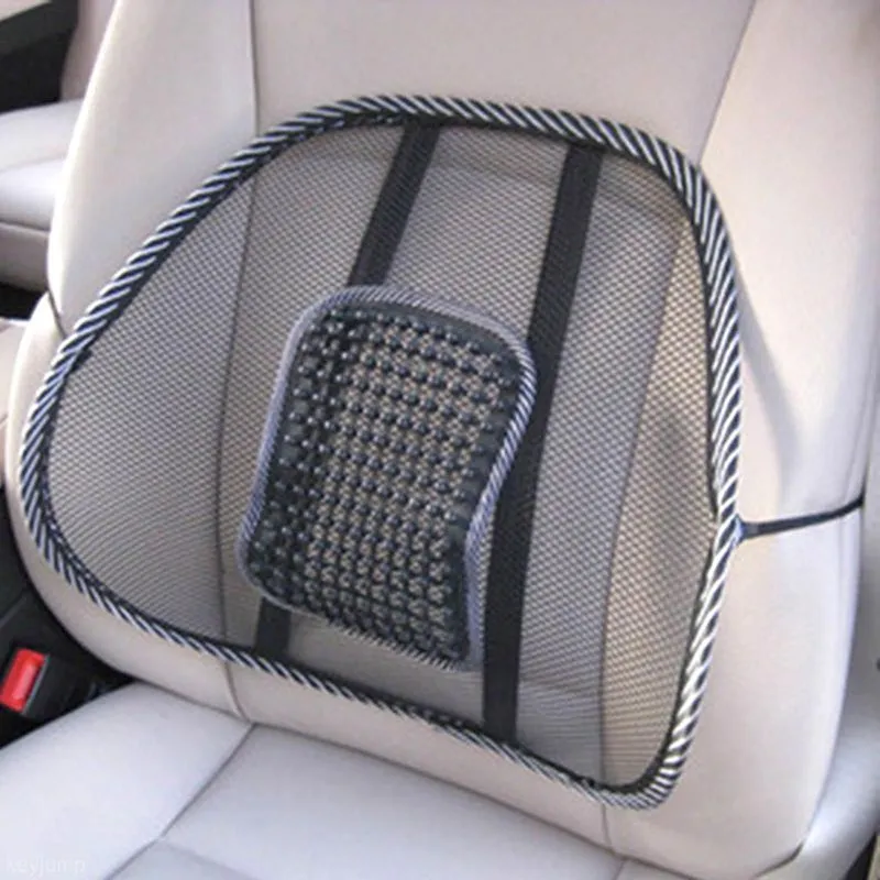 NOGIS Mesh Back Lumbar Support with Massage Beads,Back Support Seat Cushion  Adjustable Car Seat Lumbar Support Ergonomic Backrest for Office Home Car  Seat Chair Cushion, 15 x 16 inch 