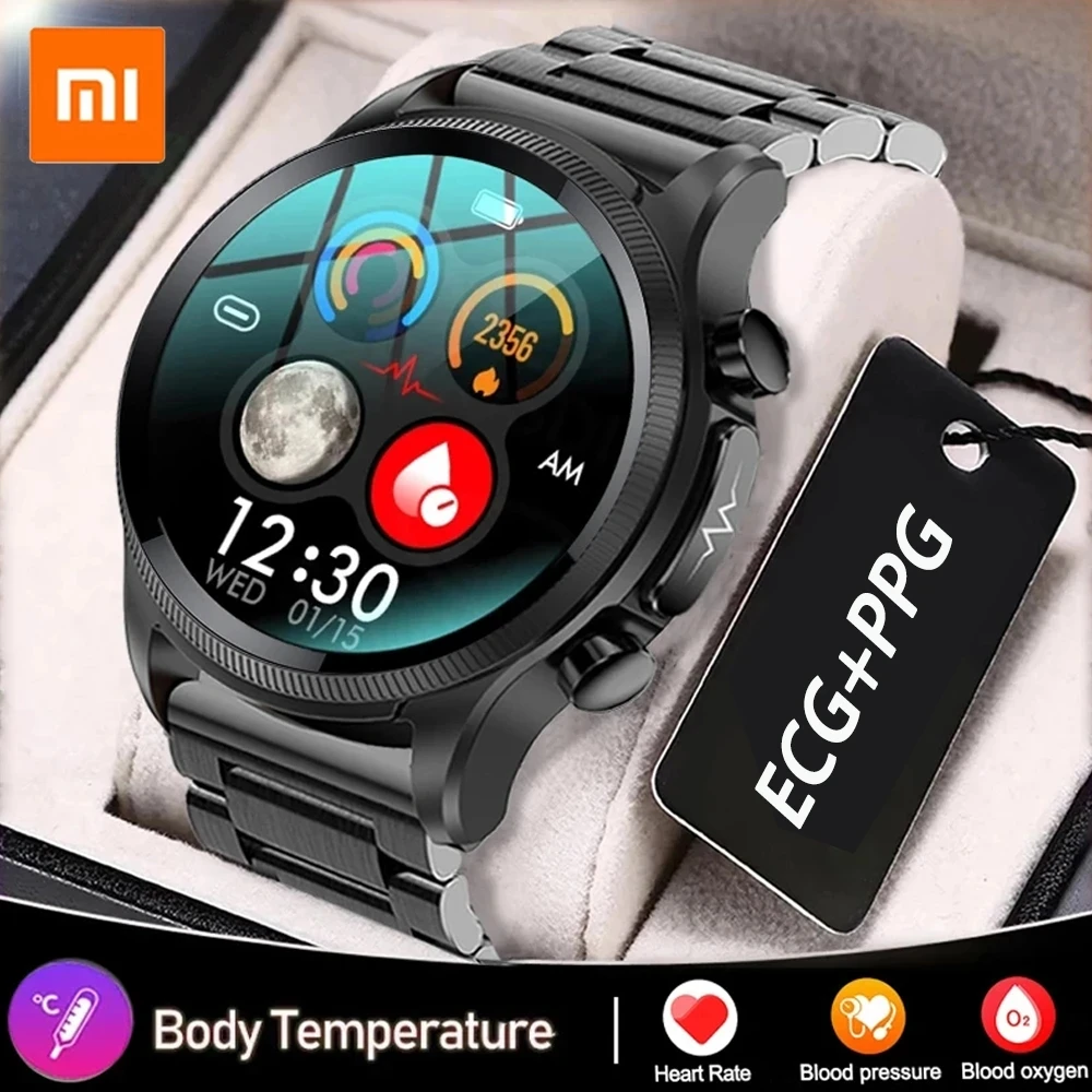 Xiaomi Blood Glucose Ecg + Ppg Smart Watch Men Monitoraggio Della Pressione Sanguigna Temperatura Corporea Smart Heart Rate Clock Sport Smart Watch