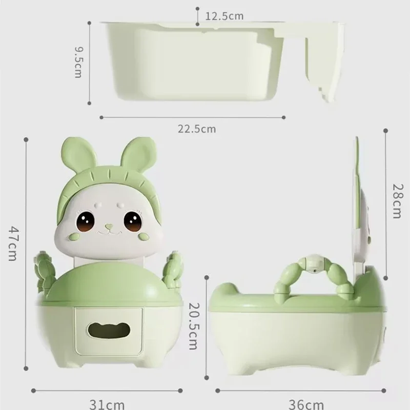 Children's Pot 1-6 Years Old Upgraded Cute Duck New Baby Toilet Seat Baby Potty Portable Stool Boys & Girls Safe Trainer Seat WC 4