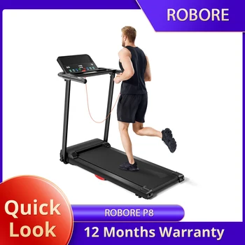 Tapis roulant pieghevole ROBORE P8 14KM/H, 12 programmi integrati, con sensore di frequenza cardiaca, sistema di doppio cuscino, capacità di peso 136 kg
