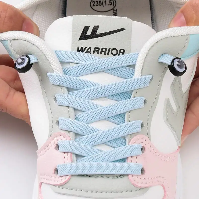 

Cute Eye Lock Shoelaces without ties Elastic Laces Sneakers No Tie Shoe laces Kids Adult Flat Shoelace Rubber Bands for Shoes