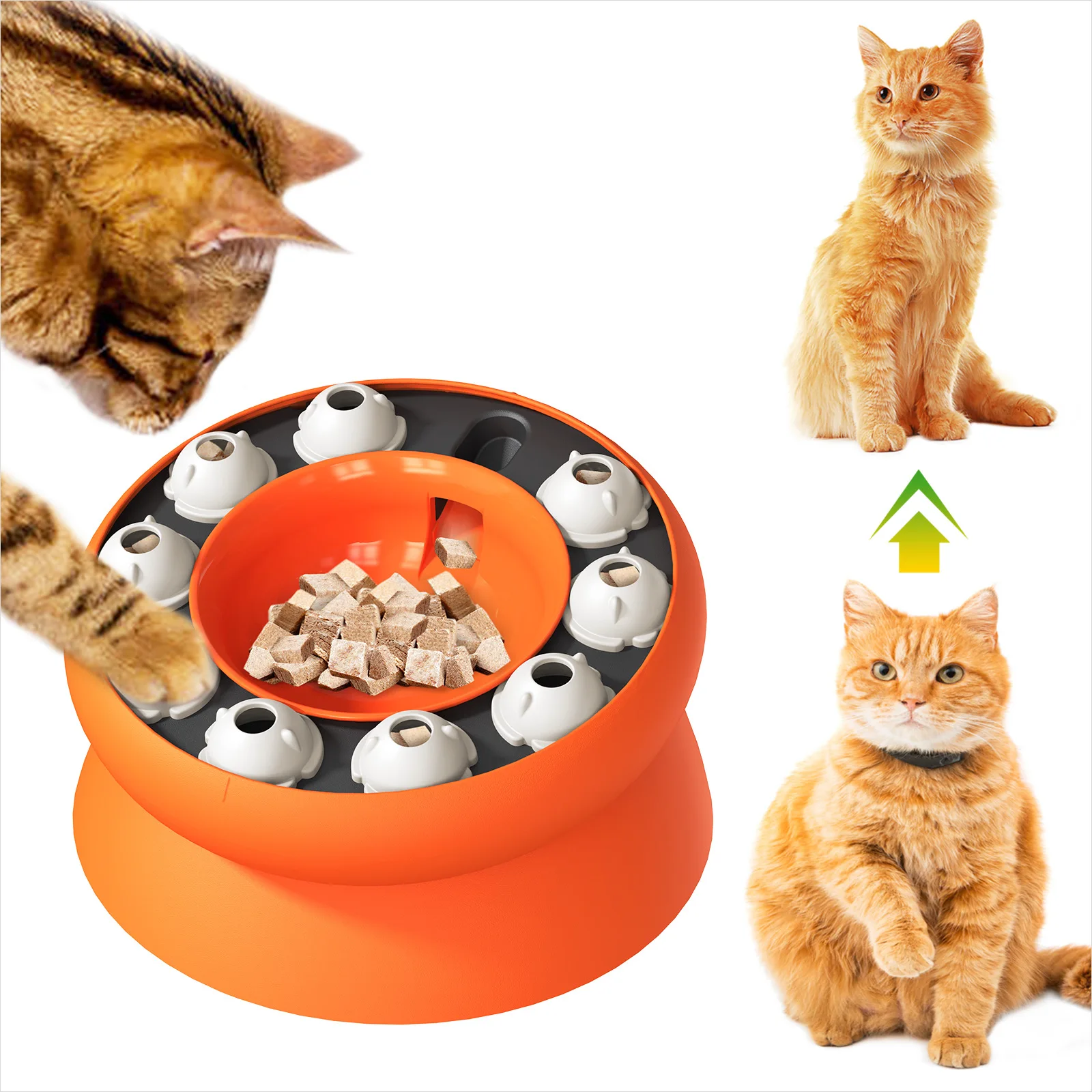 

Игрушка-пазл для собак и миска для медленной кормушки интерактивный увеличивающий рост щенок IQ вращающаяся игрушка для дозирования еды игрушки для домашних животных кошек собак тренировочная игра