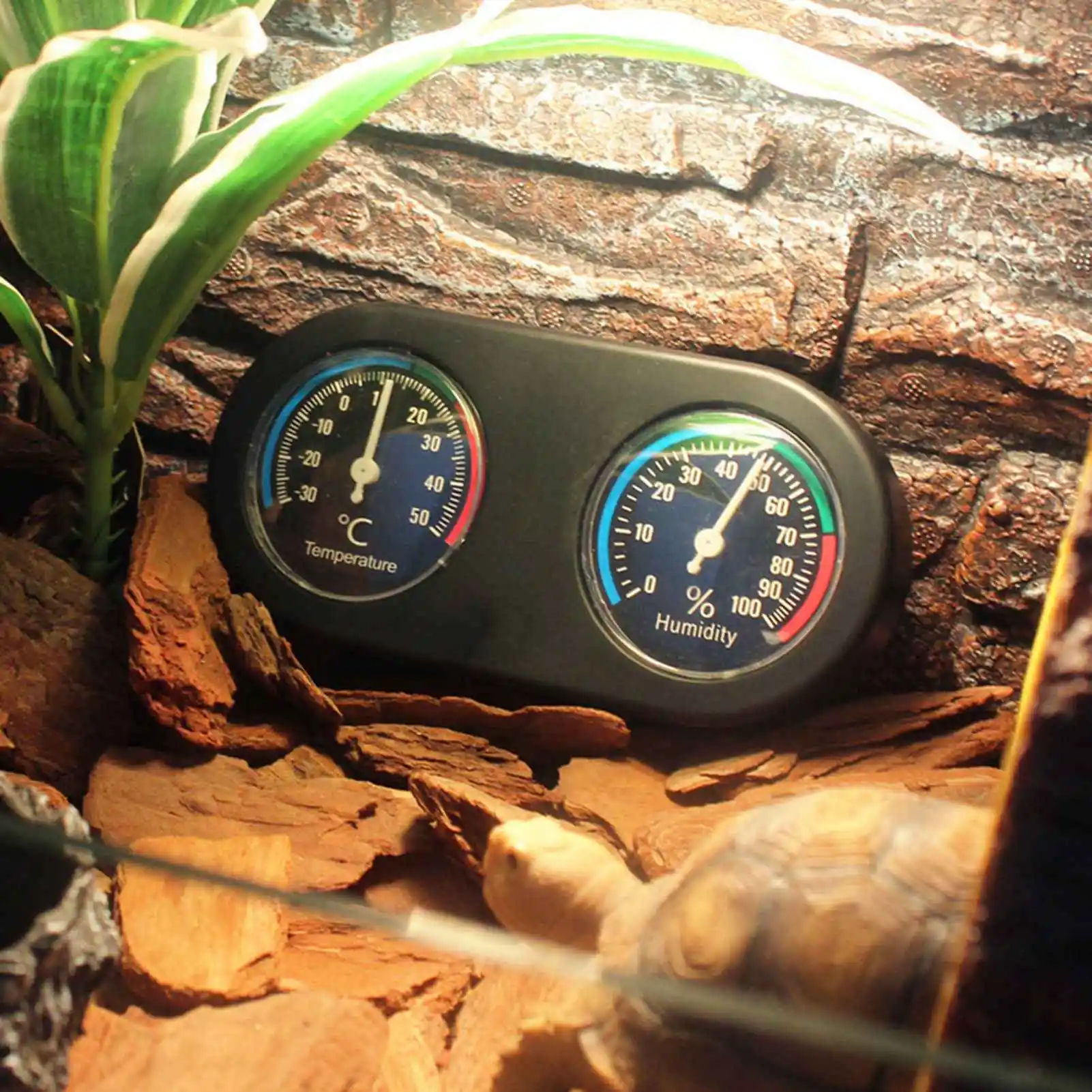 Hygrothermograph Reptile Hygrometer Mini Analog Temperature Humidity Meter Round Shape Thermometer Hygrometer for Reptile 6