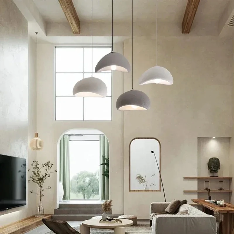 Nordic Restaurant Wabi Sabi E27 Led Pendant Light Modern Cafe Bedroom Led Chandelier Fixtures Bar Dining Room Decor Suspend Lamp 4