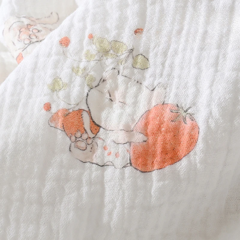 Coated A Newborn Spring and Summer Baby Wrapped Gauze Wrapping Bean Beanie Blanket Cotton Bag