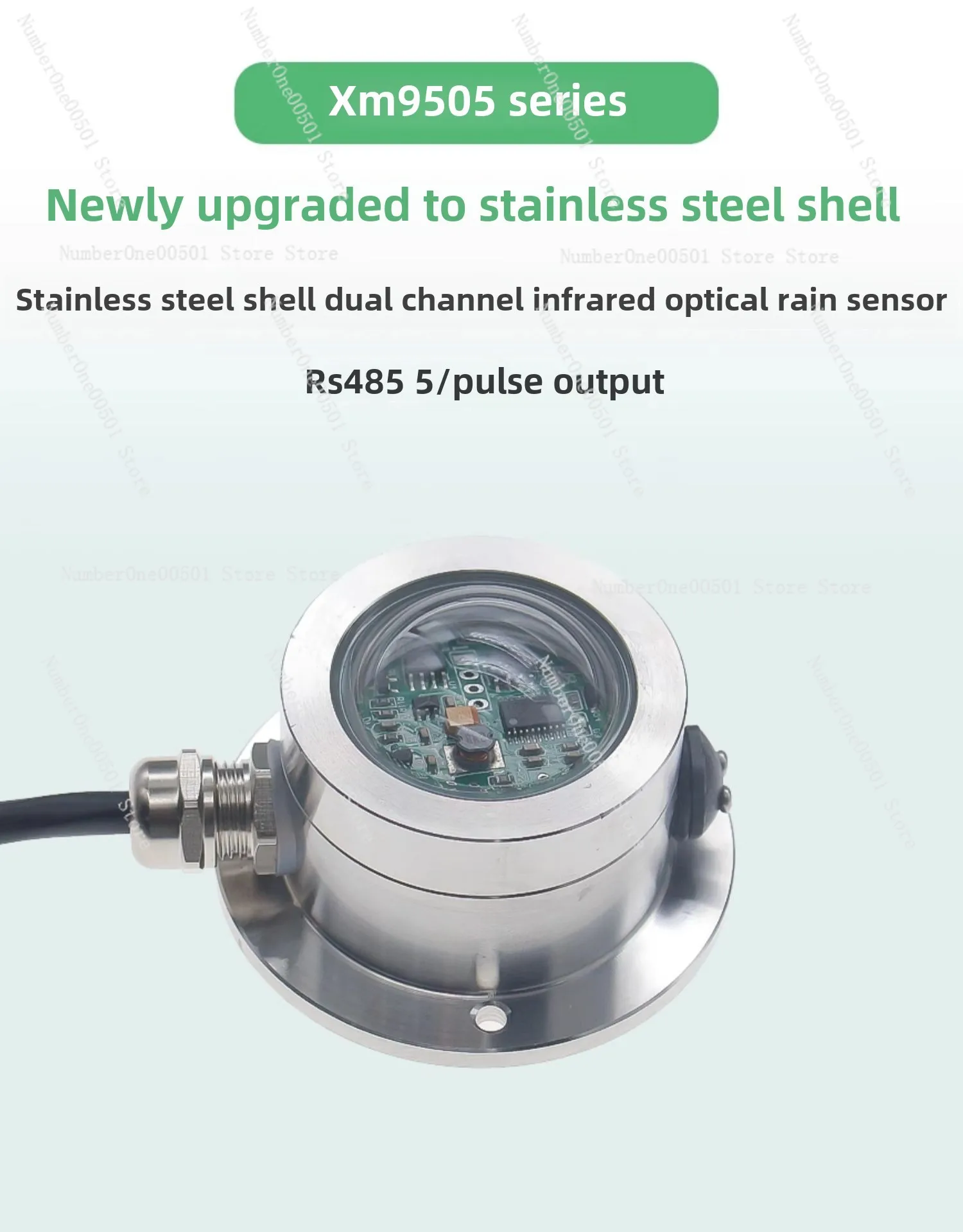 XM9505 Stainless steel optical rain gauge RS485 meteorological monitoring statio
