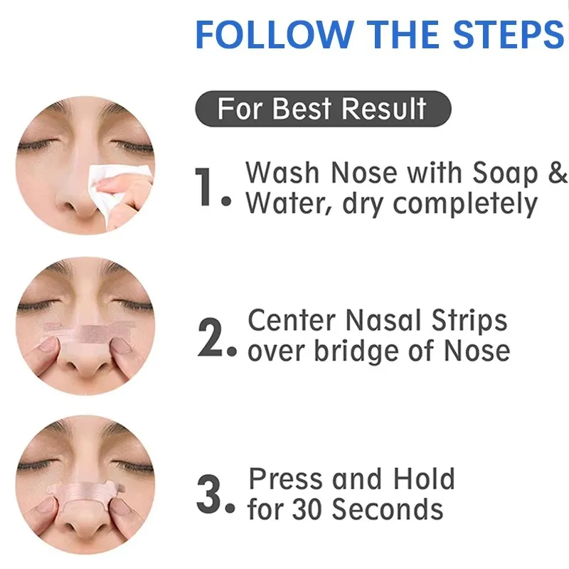 20/50/100/200/300pcs Breathing Nasal Strips Right Way Stop Snoring Anti Snoring Strips Easier Better Breathe Health Care Sleep 3