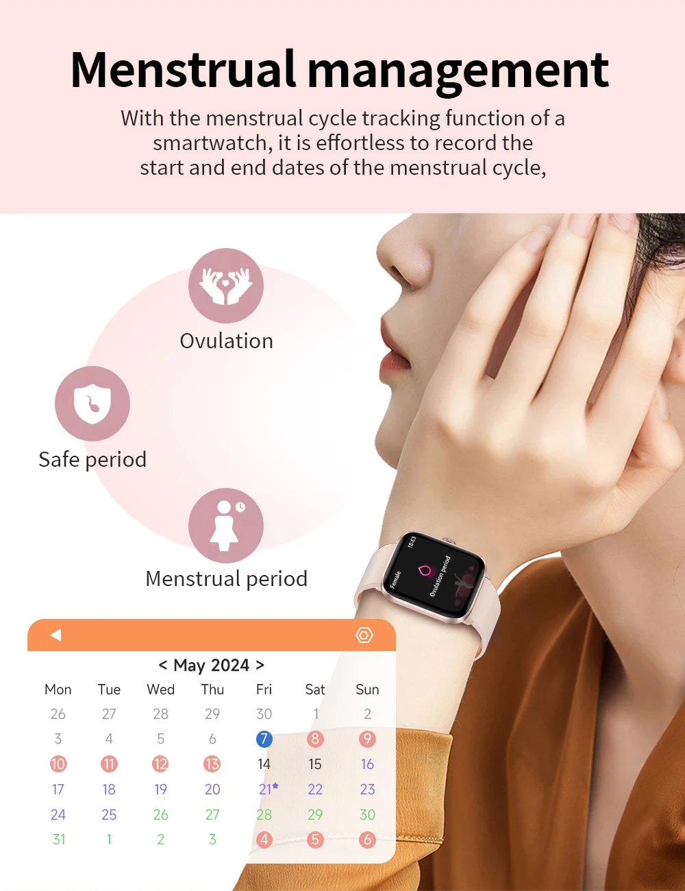 LIGE Women Smart Watch 1.83”Full Touch Screen Heart Rate Bracelet Sports Fitness Tracker Ladies Smartwatch For Android IOS +Gift