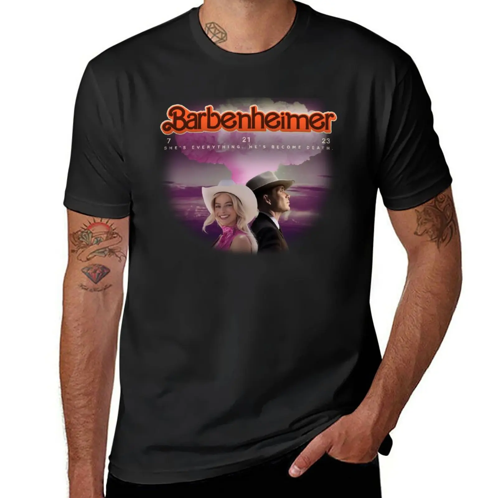 

New BARBENHEIMER T-Shirt korean fashion anime clothes sublime t shirt black t-shirts for men