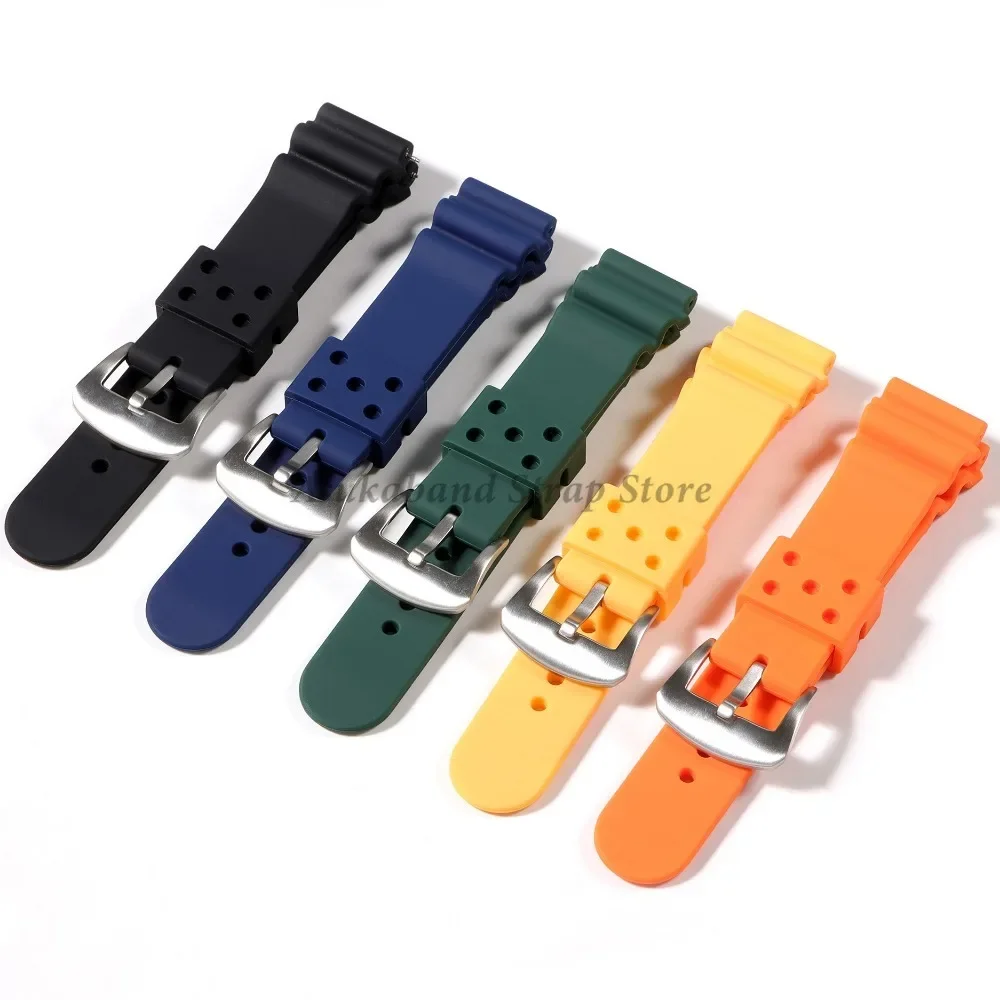 20 mm 22 mm weiches Silikonarmband Gummi-Uhrenarmbänder für Seiko SKX007 009 Diving 007 Herren Damen Universelles wasserdichtes Sportarmband – Detail 1