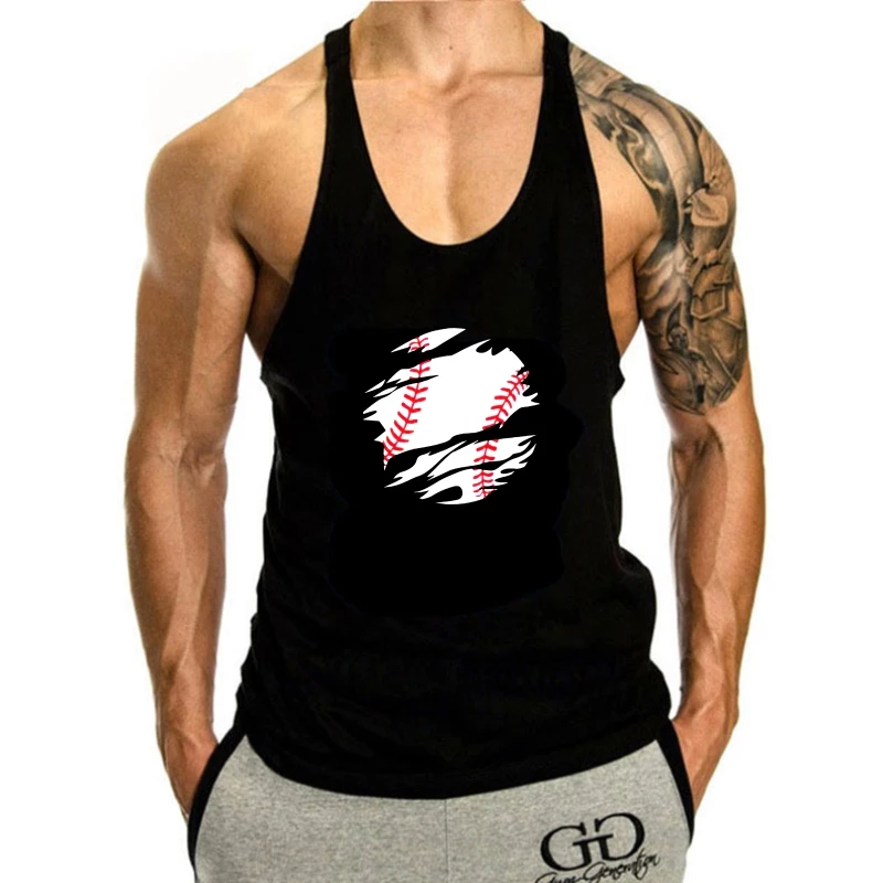 

Мужская хлопковая майка с круглым вырезом, без рукавов