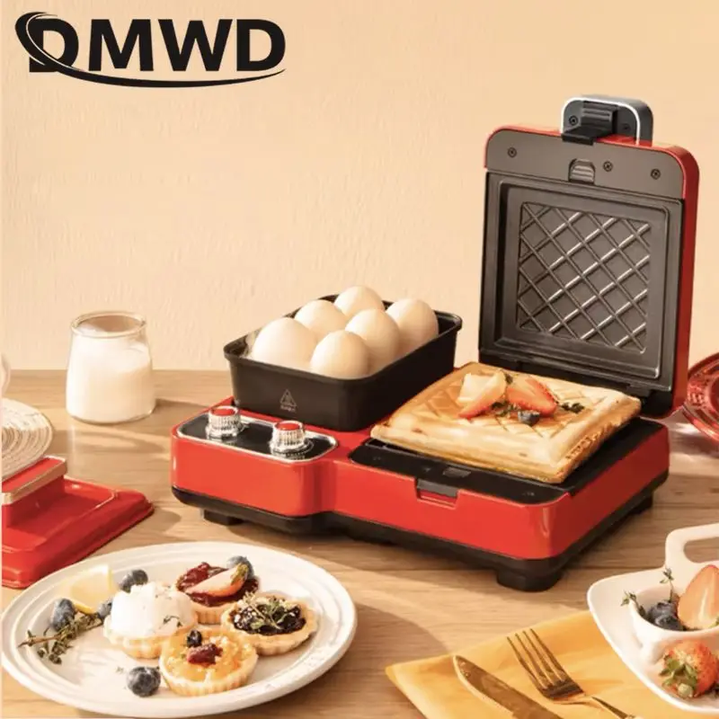 Multifunctional Sandwich Waffle Donut Baking Tool Breakfast Maker Electric Skillet Noodles Boiler food warmer Timing Cooking Pot 2