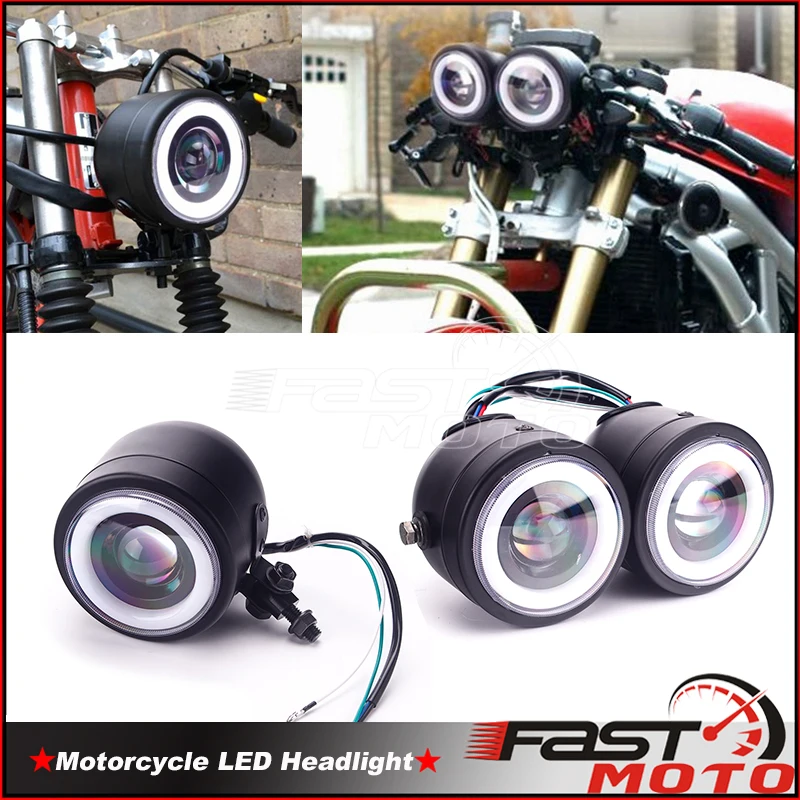 Universal Motorcycle Headlight Motorcycle Twin Headlight Motorcycle