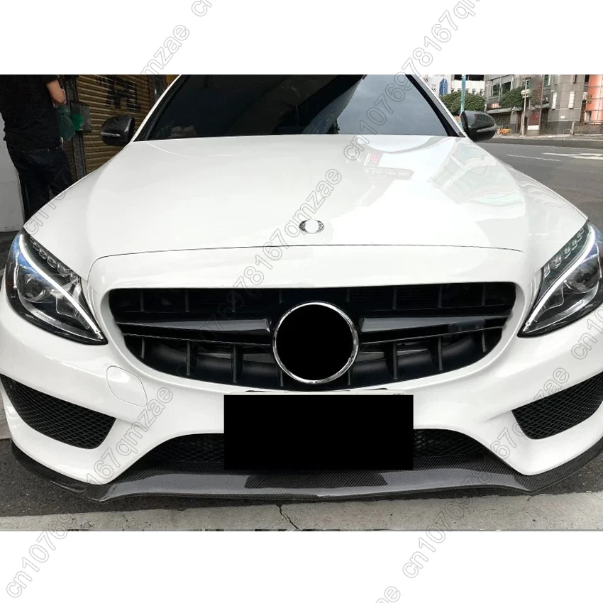 교체 부품 C63S 스타일 앞 범퍼 그릴 메르세데스 C 클래스 W205 C180 C200 C250 C300 C350 C43 2014-2018 튜닝