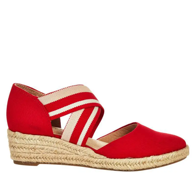 Women Sandals Summer Fashion Solid Color Espadrilles Casual Cross Belt Casual Wedge Sandal Fashion Outdoor Beach Ladies Shoes 