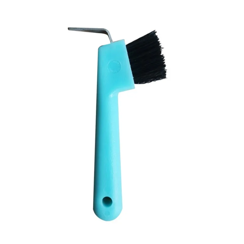 1pc Anti-Slip Soft Grip Hoof Pick Rubber With Brush Plastic Horse Hoof Care Grooming Horseshoe Brush Professional Cleaning Tools 5