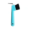 1pc Anti-Slip Soft Grip Hoof Pick Rubber With Brush Plastic Horse Hoof Care Grooming Horseshoe Brush Professional Cleaning Tools 5