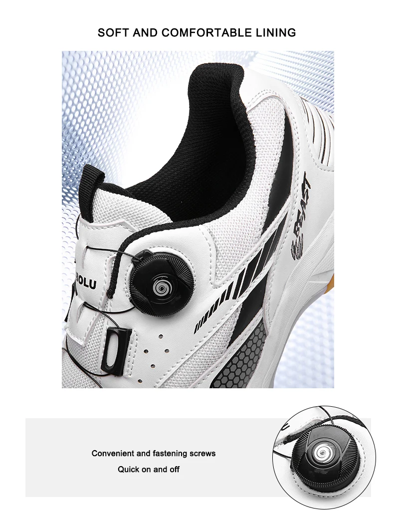 Description Picture 4 of itemMen Women Badminton Training Shoes Lace-up Running Fitness Shoes Cushion Non-slip Tennis Sneakers Volleyball Table Tennis Shoes