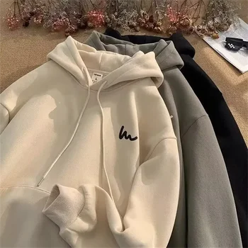 American Style Hooded Sweatshirt Trendy Oversize Loose-fit Top For Women Leisure Simple Tracksuit Sporty Comfortable Sportwear 1