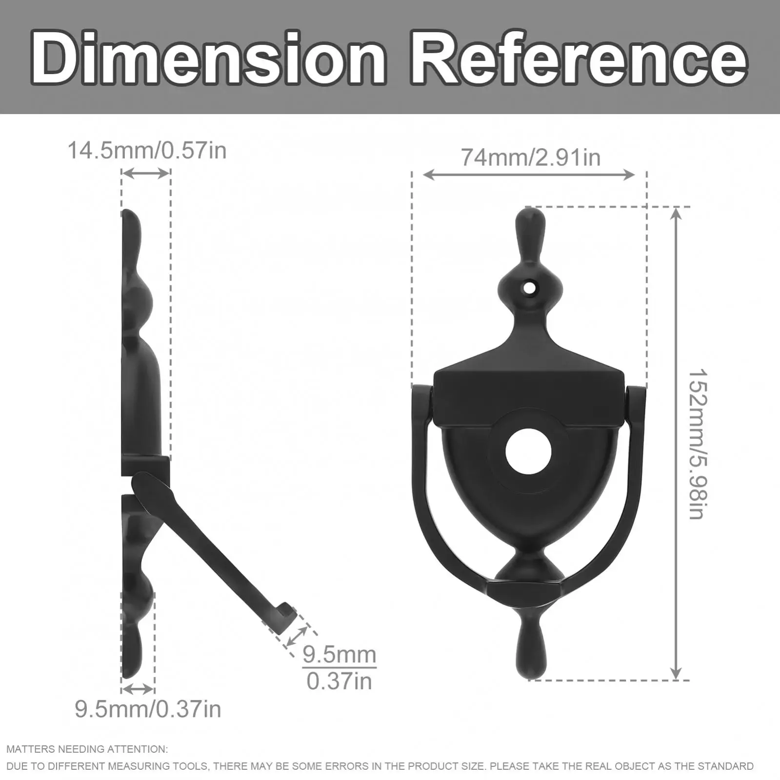 double crown zinc alloy door knocker peep 01