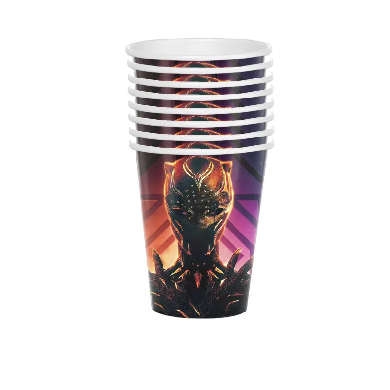 Black Panther Party Decoration Disposable Cup Plates Tablecloth For Boys Birthday Baby Shower