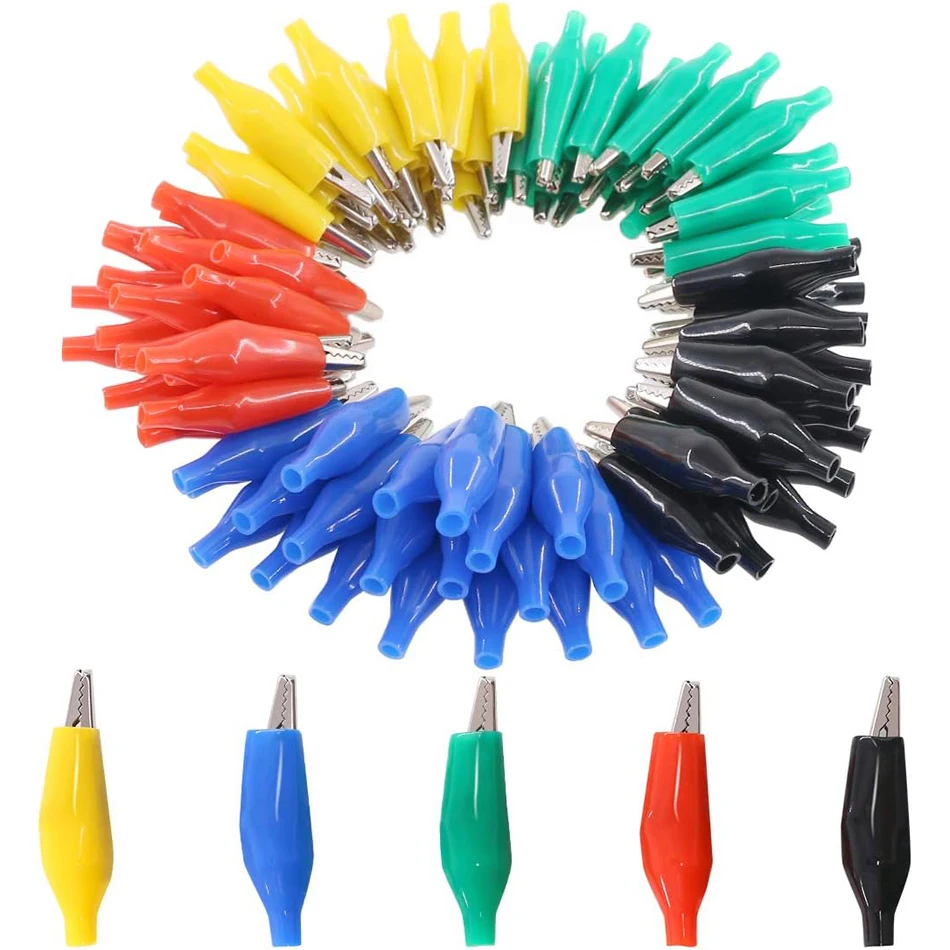 Alligator Clips 20pcs 28mm 5 Colors Small Test Clips Small Power Safety Iron Clips Instrument Test Fixed