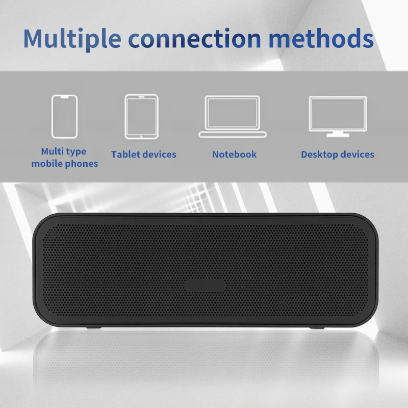 Long, high-quality dual speaker Bluetooth speaker, portable outdoor subwoofer, supports card insertion, USB, and gift giving 5