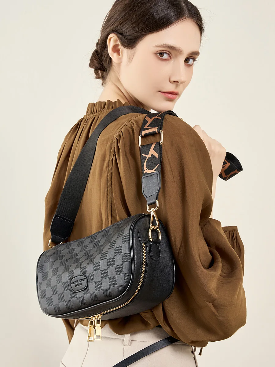 Women's Summer Crossbody Bag Genuine Leather Pillow Handbag Underarm Luxury One Shoulder Small Bag