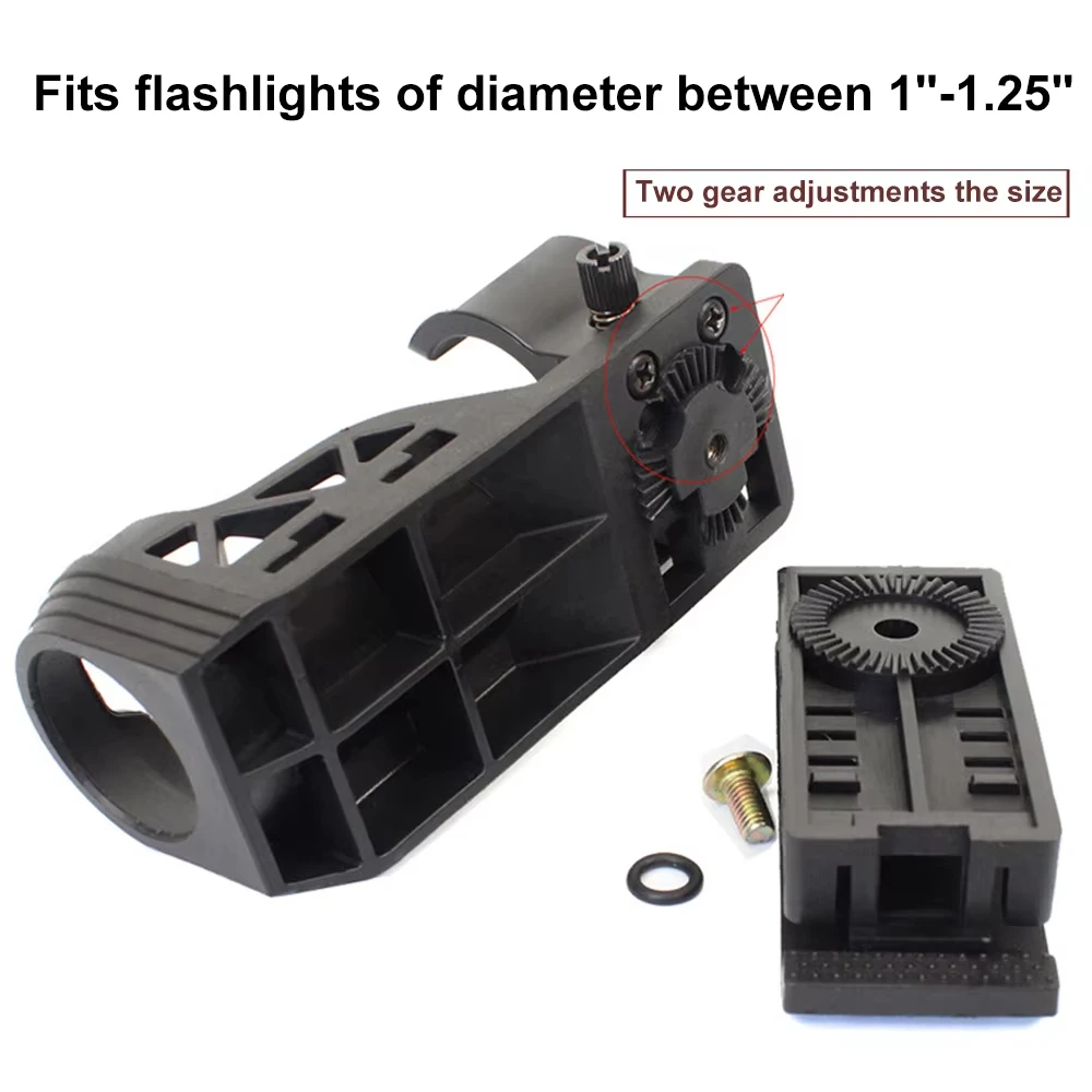 Tactical Flashlight Holster Lever Side Lock System Set General Torch Set 360&deg; Rotating Plastic Torch Quick Unplug