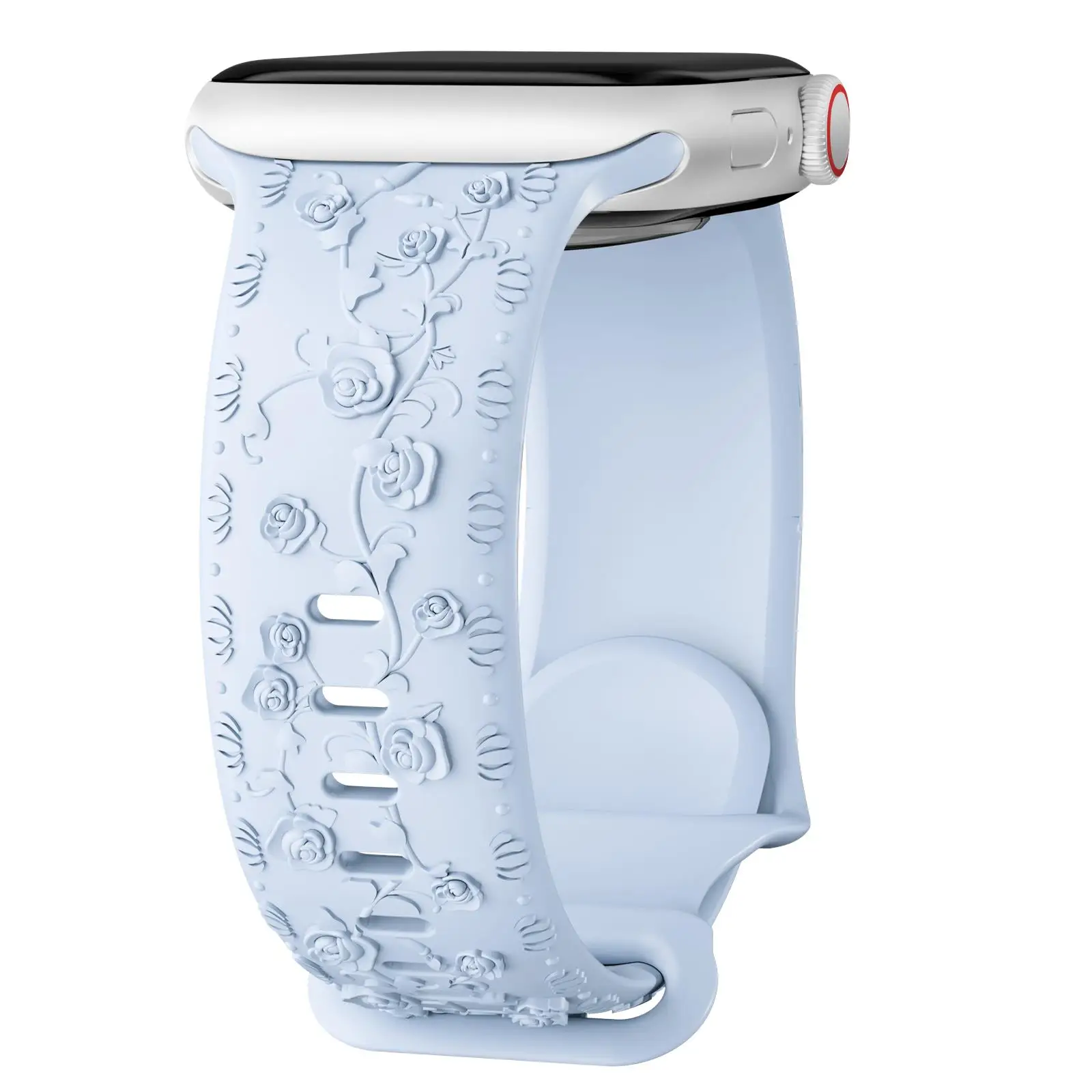 ตัวเลือกสินค้า สายรัด Apple Watch ดอกไม้แกะสลัก 42-46 มม. Correa สวยหรู