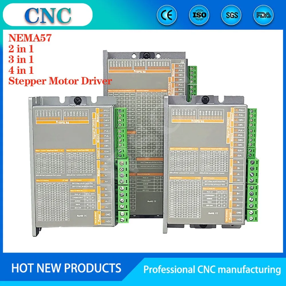 

New NEMA23 4-in-1 3-in-1 2-in-1 stepper motor driver supports single and double pulse spontaneous pulse and automatic detection