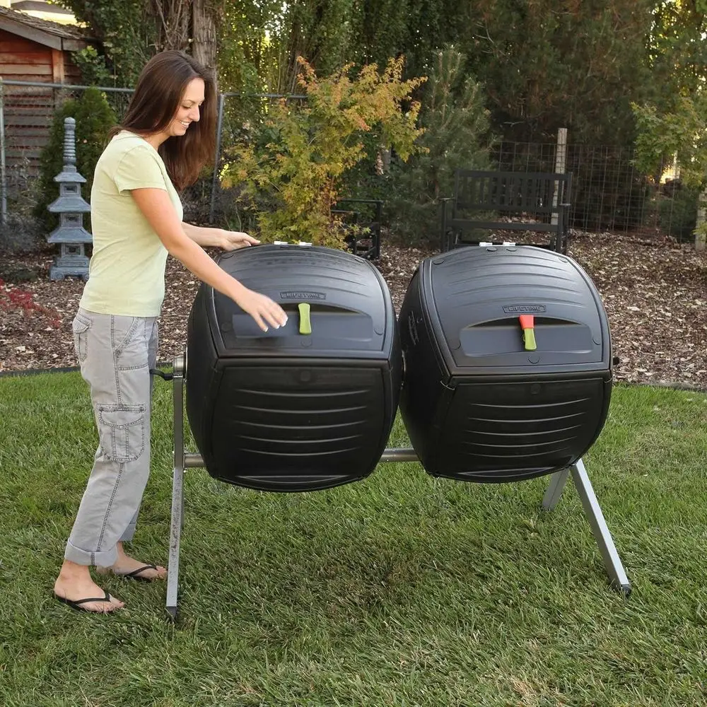 Rotating compost tumbler design