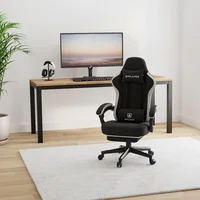 Gaming Chair, Computer Office Chair with Pocket Spring Cushion, Linkage Armrests and Footrest, High Back Ergonomic 2