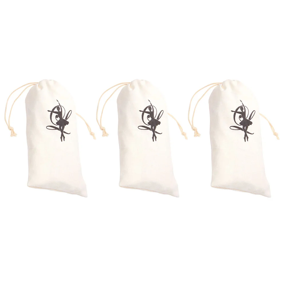 

3pcs Ballet Shoe Drawstring Bag Convenient Dance Shoe Holder Ballet Dance Shoe Storage Bag