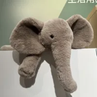Super Soft Grey Elephant Plush Toys Cute Stuffed Flappy Ears Long Plush Elephant Animals Plushy Hugging Pillow Xmas Gift