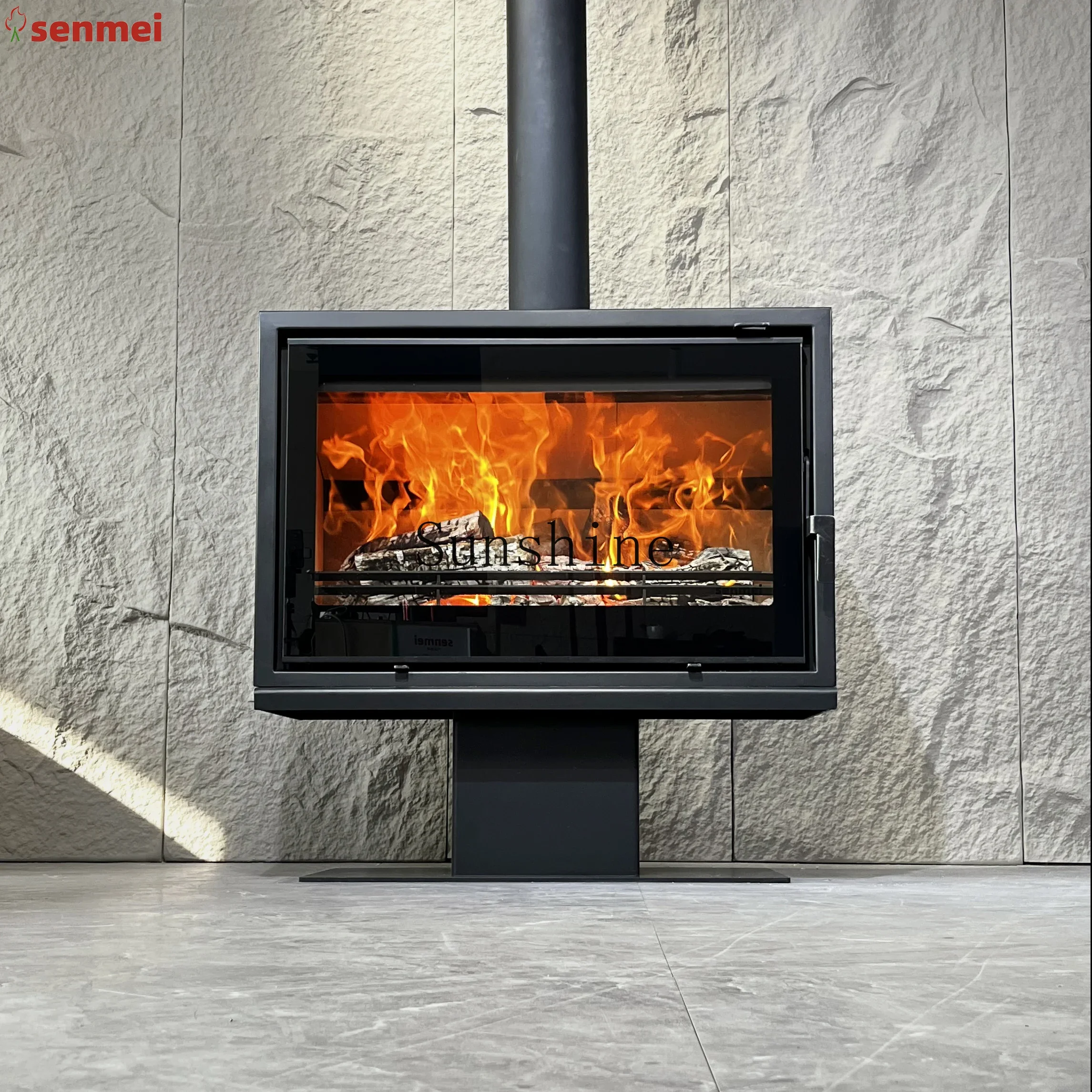 European cast iron fireplace wood fire heating stove B & B villa IMX2D2