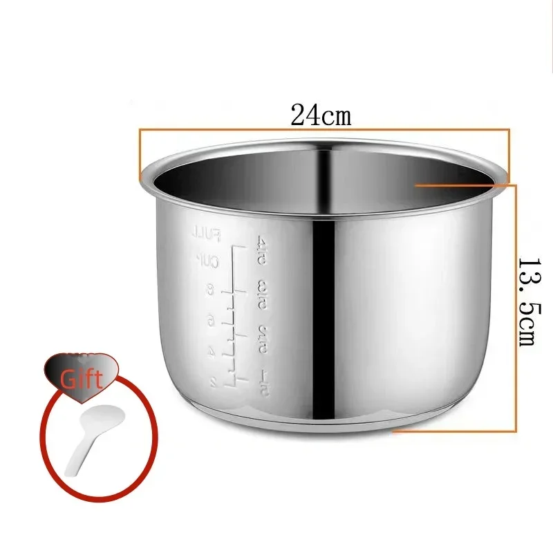 Electric pressure cooker liner 5L inner bowls multicooker bowl stainless steel tank for cooking soup porridge