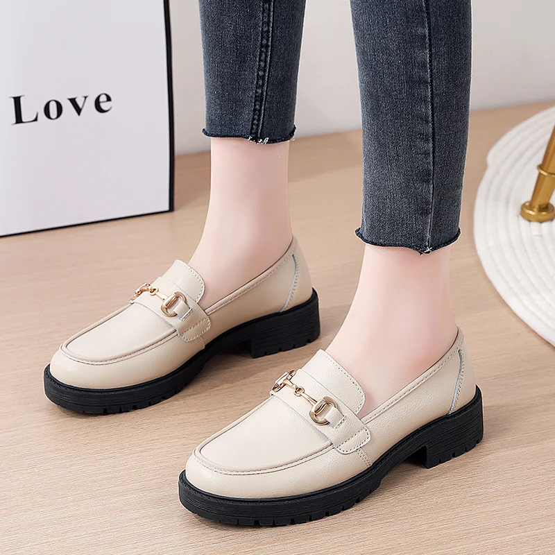 Women Sneakers Loafers Leather Flat Spring Casual Mom Shoes