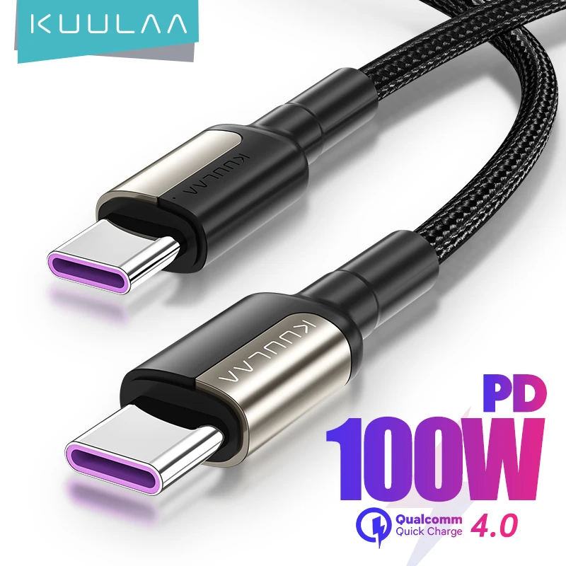 

KUULAA USB C Cable to USB Type C Cable PD 100W Fast Charger Cord USBC to Type-C Cable for iPhone15 Samsung MacBook iPad Xiaomi