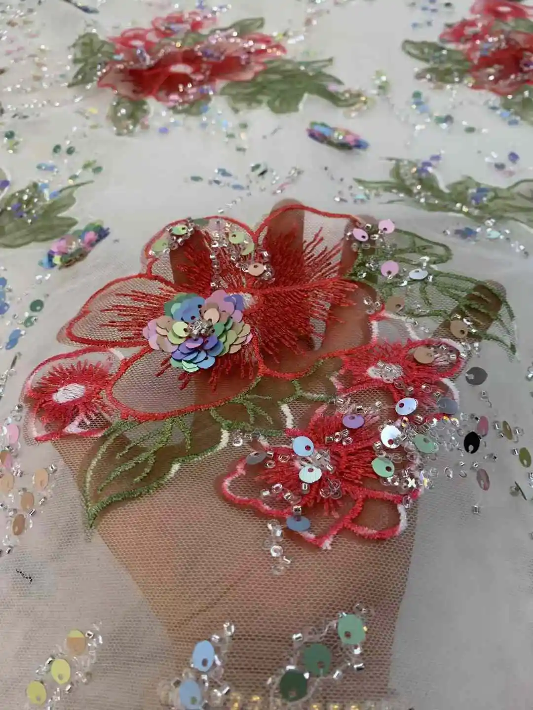 African Lace Fabric 2025 Sequins Embroidery French Groom Tulle Fabric Nigerian For Wedding Dress