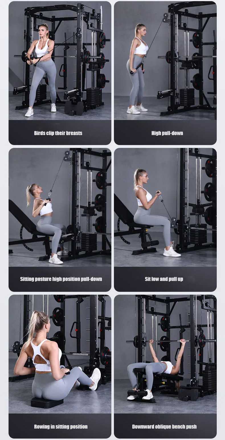 Description Picture 4 of itemMulti-functional Household Gym Equipment, Smith Rack, Integrated trainer, Commercial Fitness Equipment