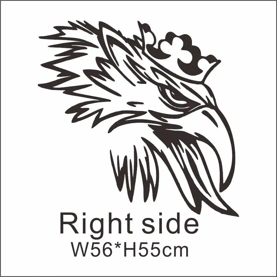 

For Griffin Decor 56cm x 55cm Foil Sticker Black Scania Truck The eagle right left side