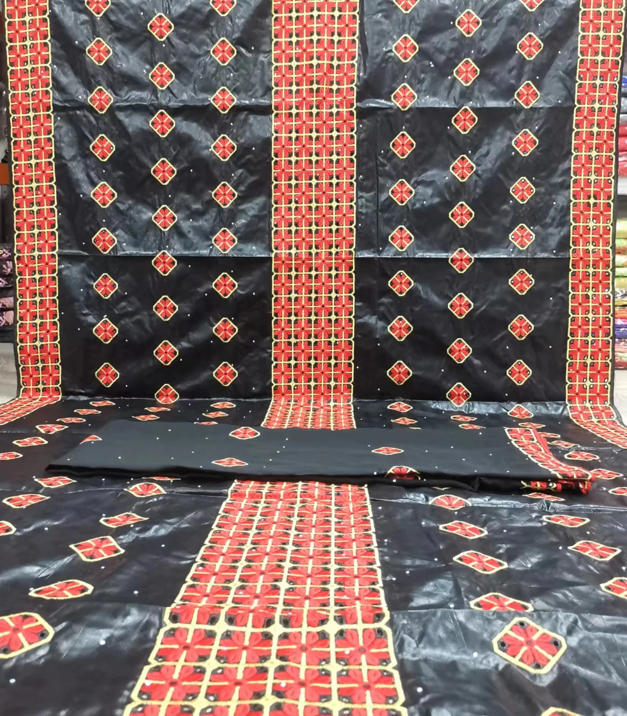 

5+2 yards Bazin Riche embroidered New Jacquard Fabric Guinea Brocade african Cotton Nigerian Lace fabric Garment Cloth PYC22134