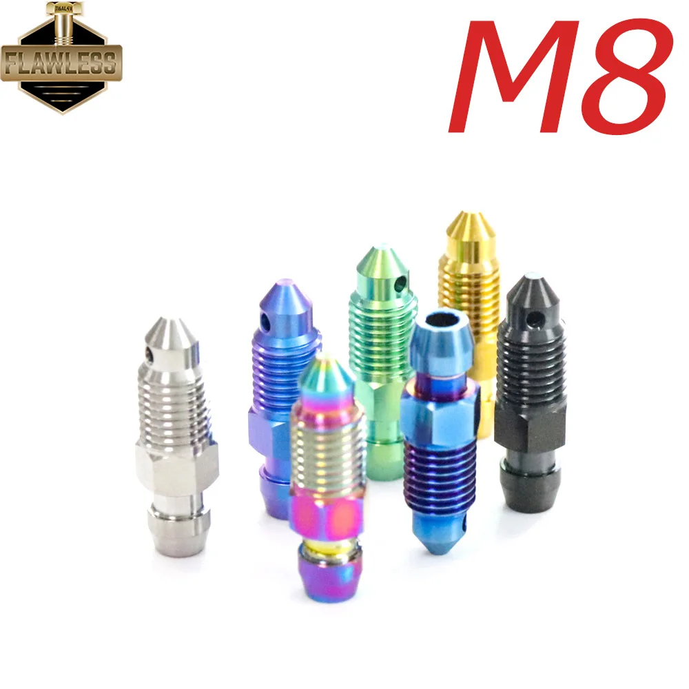 Bullone Di Spurgo In Titanio Gr5 Con Passo 1.25 Senza Cuciture M8X1.0 Per Brembo M50 M4 1098